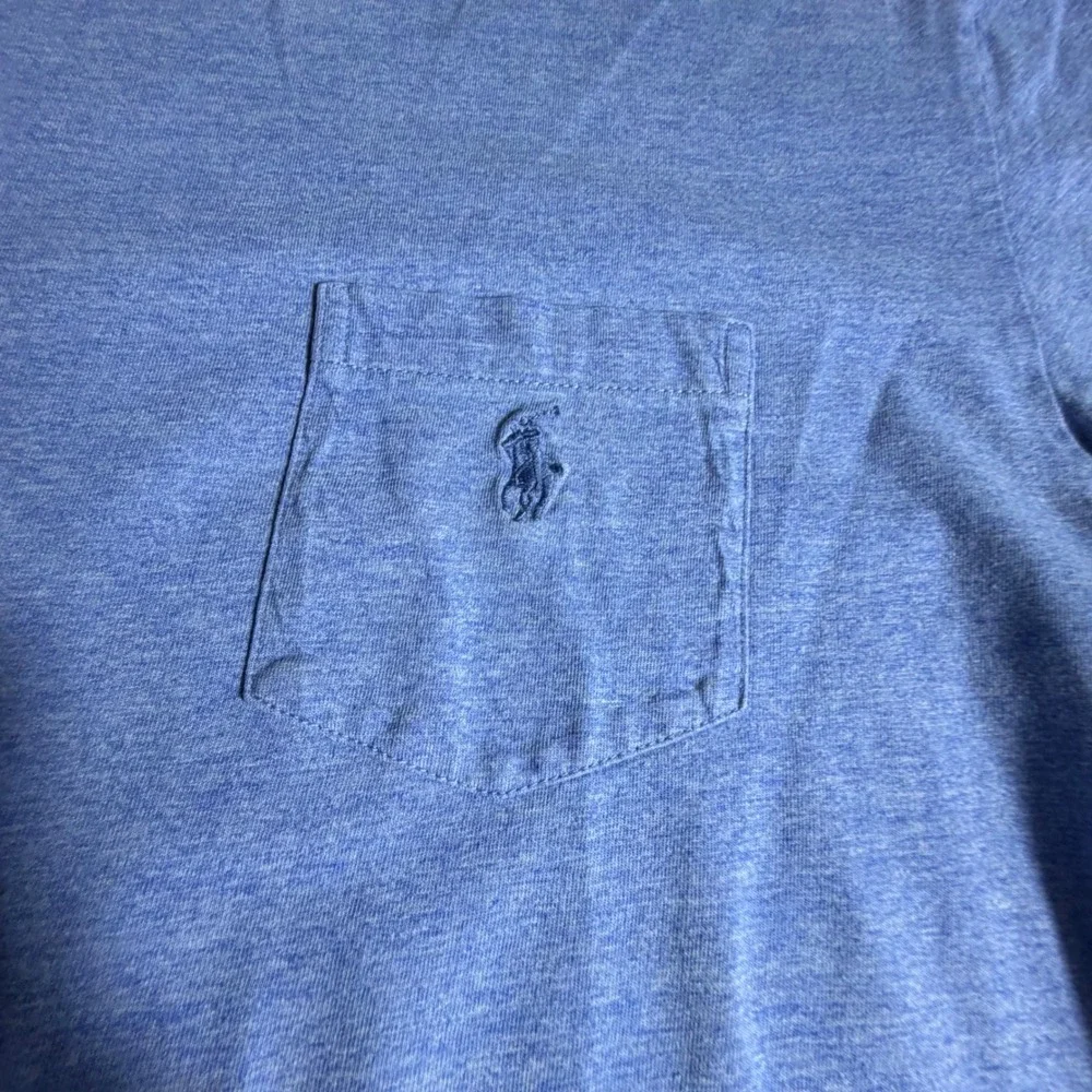 Polo Ralph Lauren Mens XL Blue Heather Short Sleeve Pocket T-Shirt Pony Logo